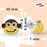 Σκουλαρίκια Μαϊμού με μπανάνες