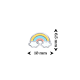 Orecchini  Arcobaleno con smalto multicolore e zirconi