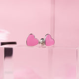 Earrings Pink Heart