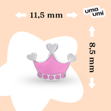 Earrings Pink Crown