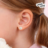 Earrings White-yellow Chamomile