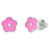 Earrings Pink Flower
