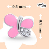 Earrings Pink Shiny Butterfly