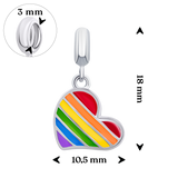Pendant Colored Heart with colored enamel