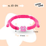 Braided bracelet Pink Peony
