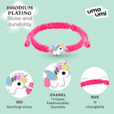 Geflochtenes Armband Einhorn mehrfarbig