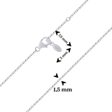 Ланцюжок срібний Ролло, 380-420 мм