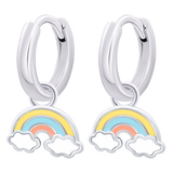 Ohrringe mit Anhängern Regenbogengelb, d 12 mm