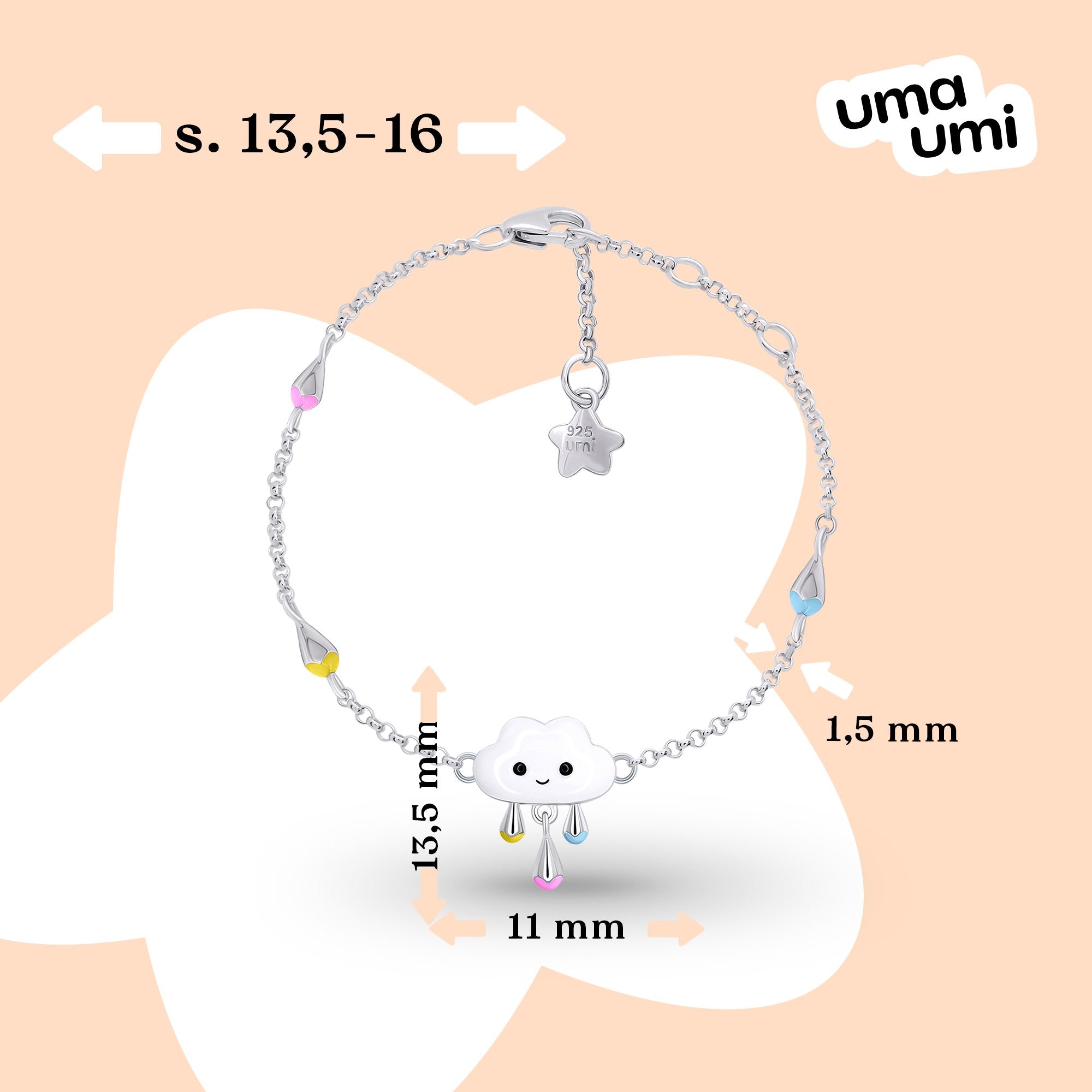 Bracelet on chain LAA the cloud - UmaUmi