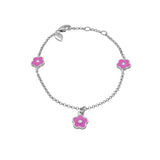 Bracelet on chain Pink Flower - UmaUmi