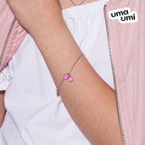 Bracelet on chain Pink Flower - UmaUmi