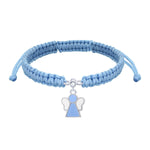 Braided bracelet Angel with blue and white enamel - UmaUmi