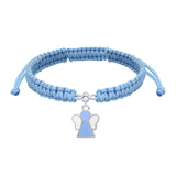 Braided bracelet Angel with blue and white enamel - UmaUmi