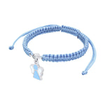 Braided bracelet Angel with blue and white enamel - UmaUmi