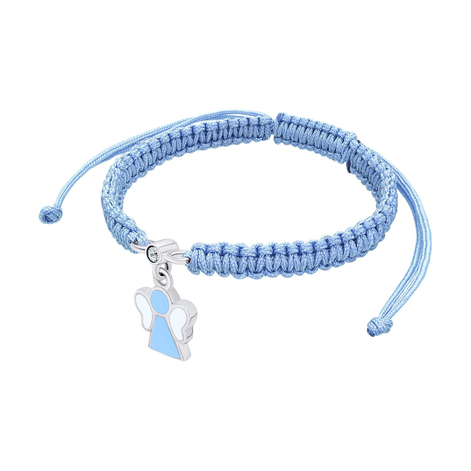 Braided bracelet Angel with blue and white enamel - UmaUmi