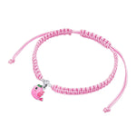 Braided bracelet Birdie with pink and green enamel - UmaUmi