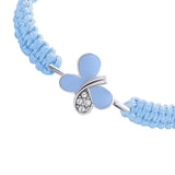 Braided bracelet Blue Shiny Butterfly - UmaUmi