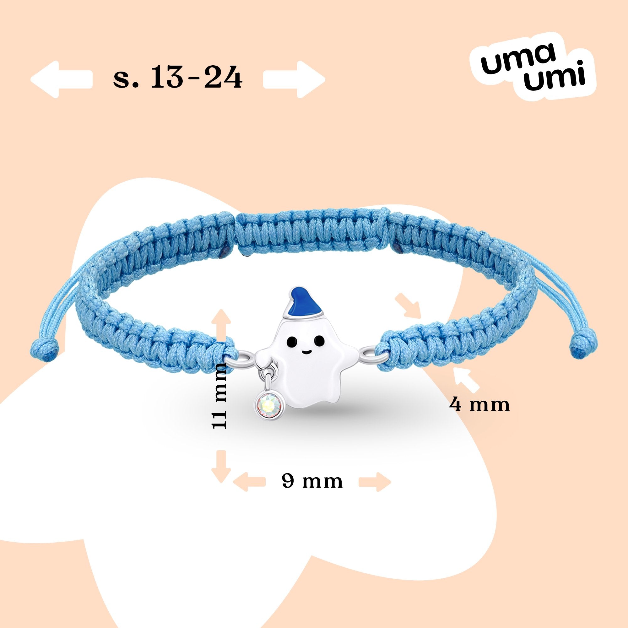 Braided bracelet BOO the ghost - UmaUmi