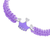 Braided bracelet Crown violet - UmaUmi