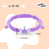 Braided bracelet Crown violet - UmaUmi