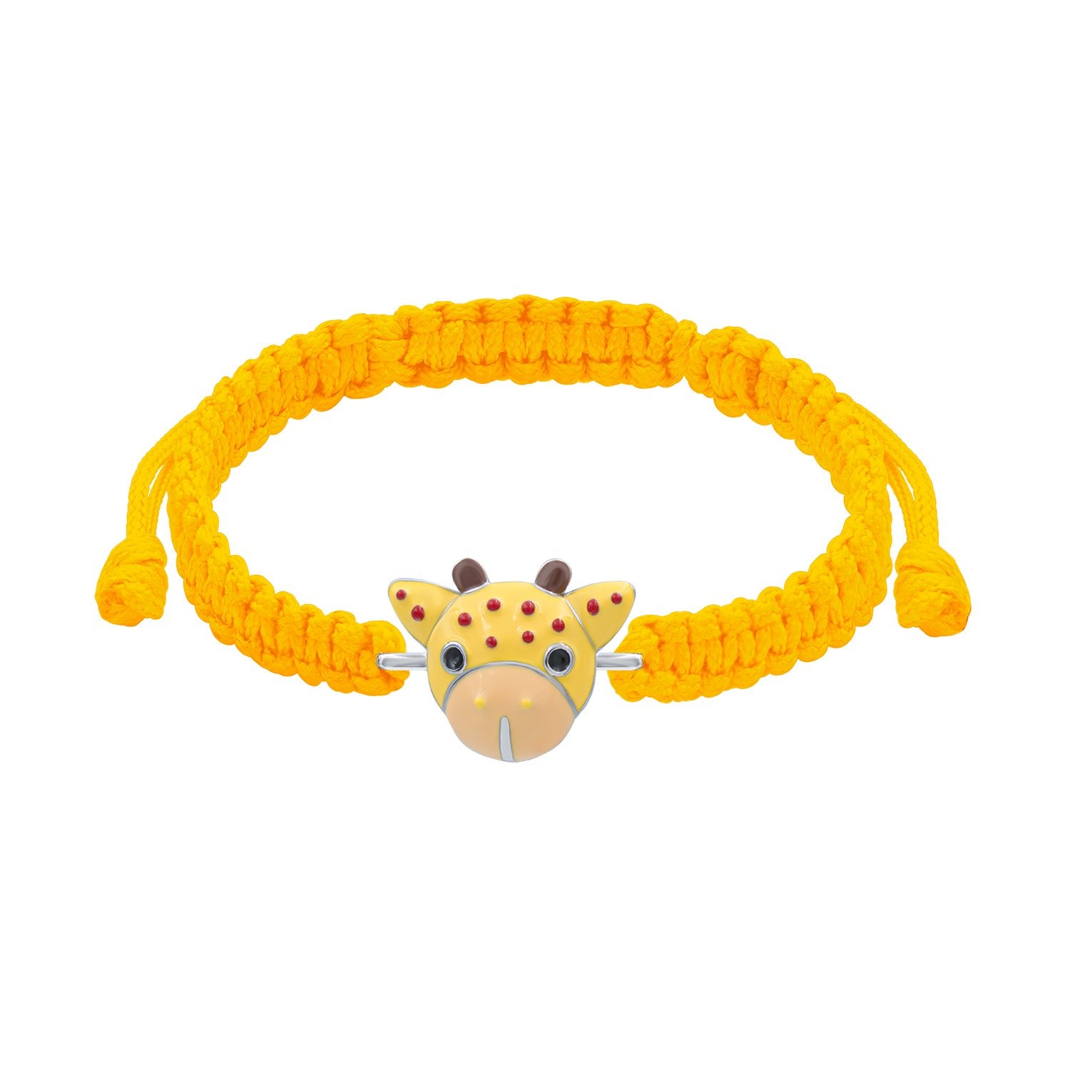 Braided bracelet Giraffe with yellow lace - UmaUmi