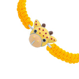 Braided bracelet Giraffe with yellow lace - UmaUmi