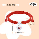 Braided bracelet Heart in Heart - UmaUmi