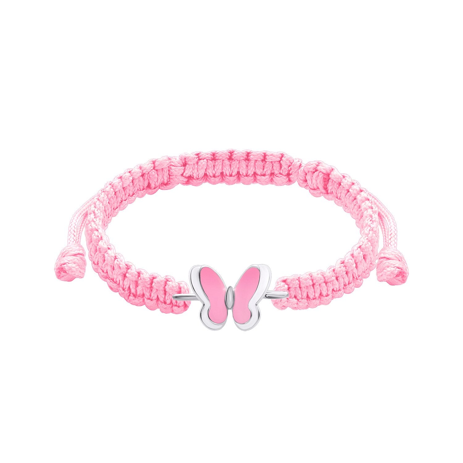 Braided bracelet Pink Butterflies - UmaUmi