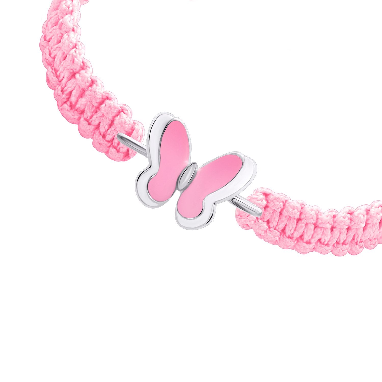 Braided bracelet Pink Butterflies - UmaUmi