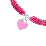 Braided bracelet Pink Heart - UmaUmi