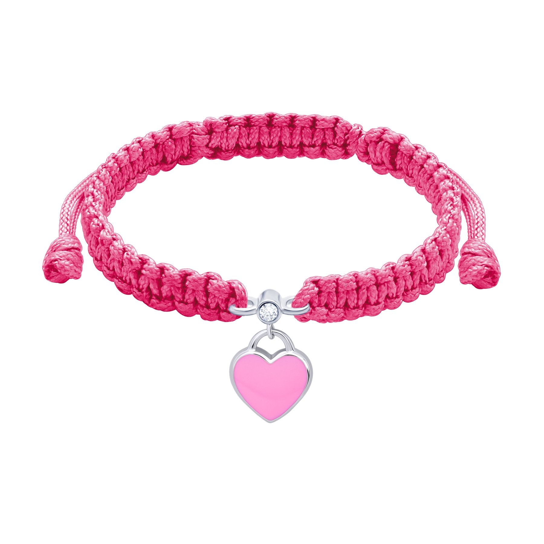 Braided bracelet Pink Heart - UmaUmi