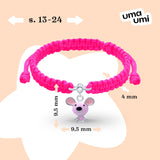 Braided bracelet Pink Mousie - UmaUmi