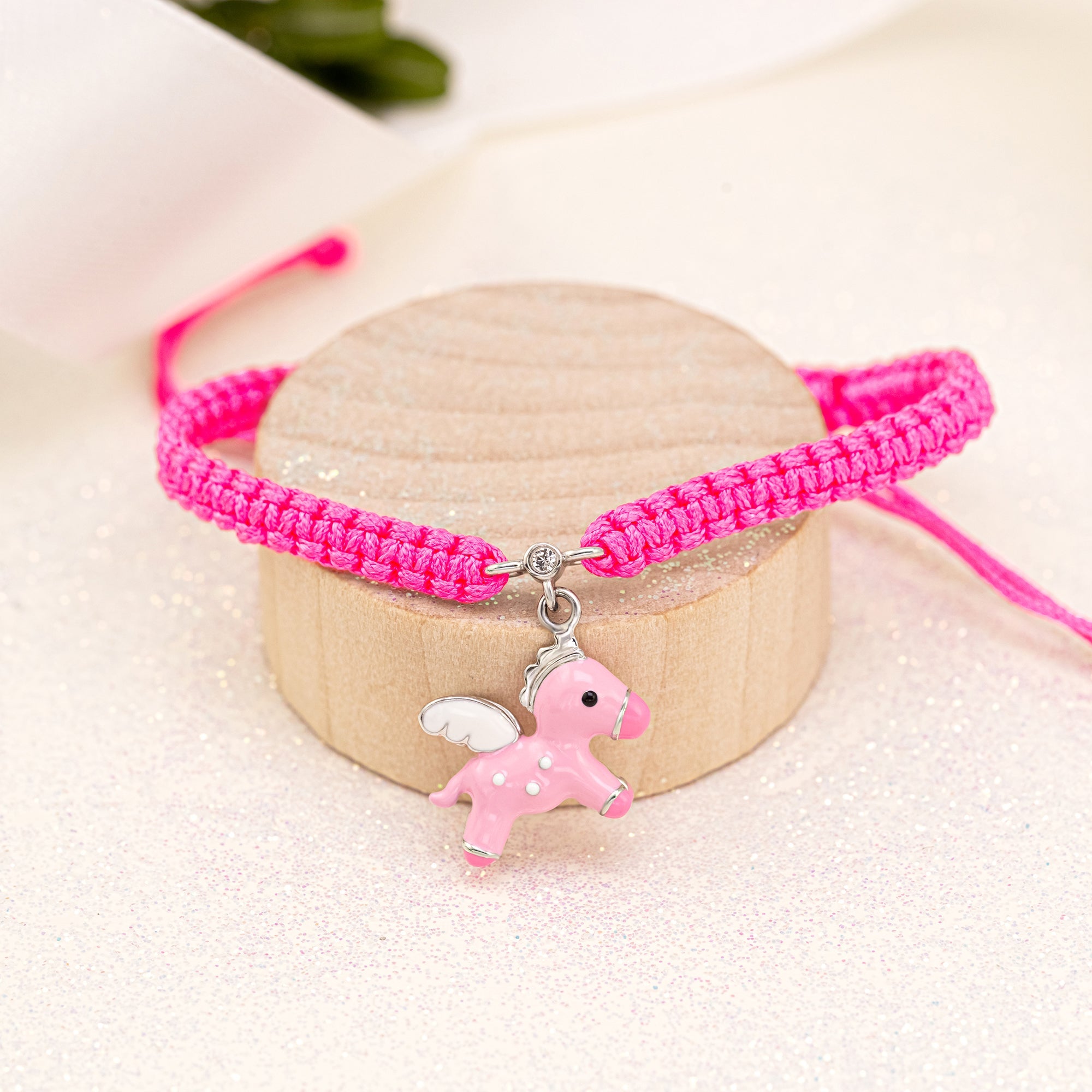 Braided bracelet Pink Pegasus - UmaUmi