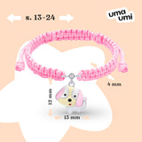 Braided bracelet Pink Puppy - UmaUmi