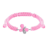 Braided bracelet Pink Shiny Butterfly - UmaUmi