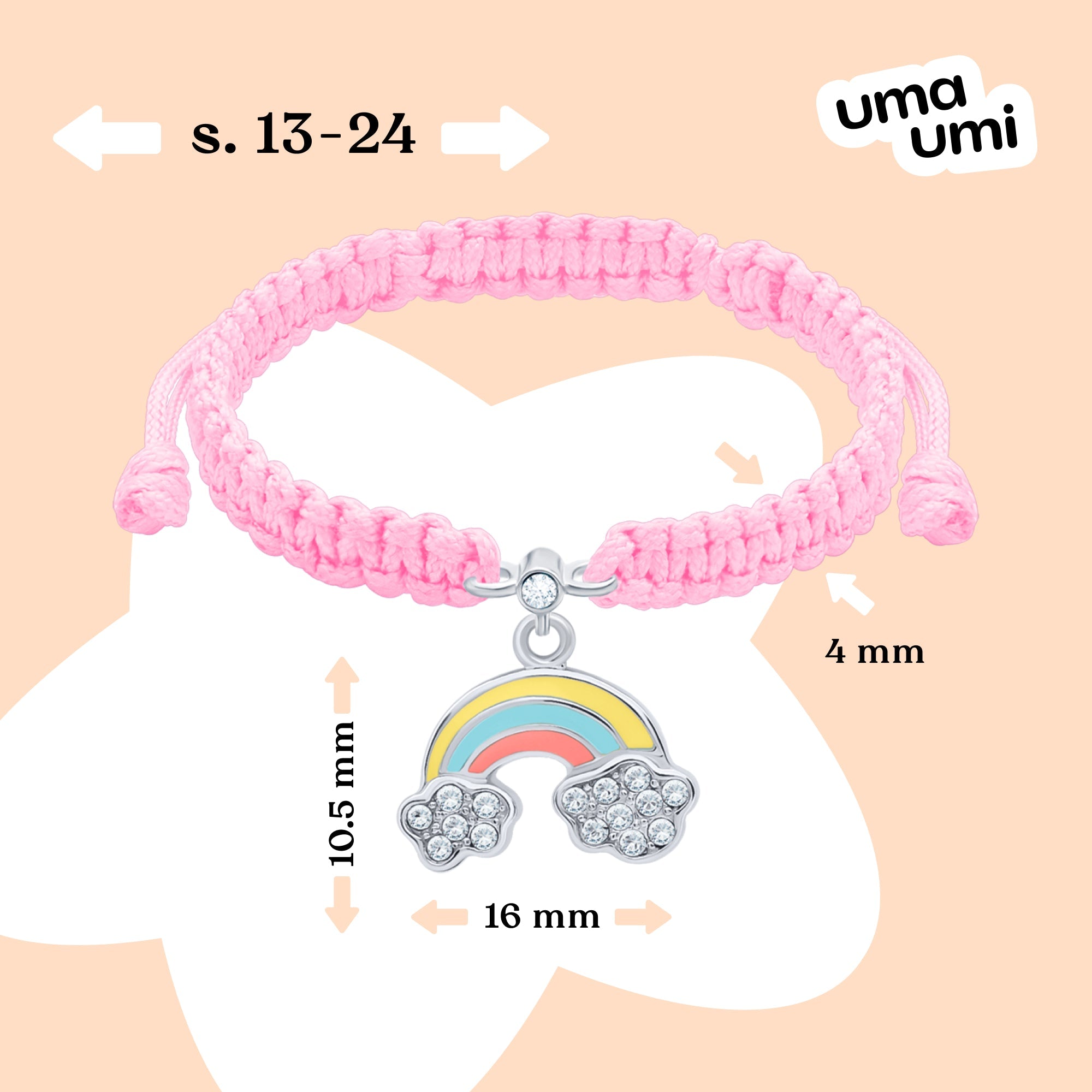 Braided bracelet Rainbow - UmaUmi