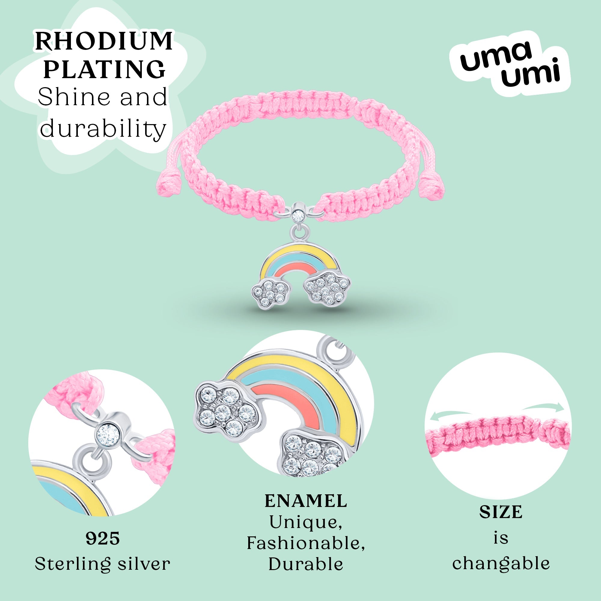 Braided bracelet Rainbow - UmaUmi