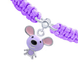 Braided bracelet Violet Mousie - UmaUmi