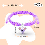 Braided bracelet Violet Mousie - UmaUmi