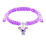 Braided bracelet Violet Mousie - UmaUmi