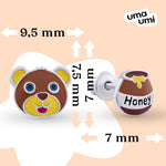 Earrings Bear with Honey - UmaUmi