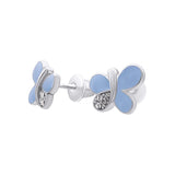 Earrings Blue Shiny Butterfly - UmaUmi