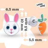 Earrings Bunny with Carrot - UmaUmi