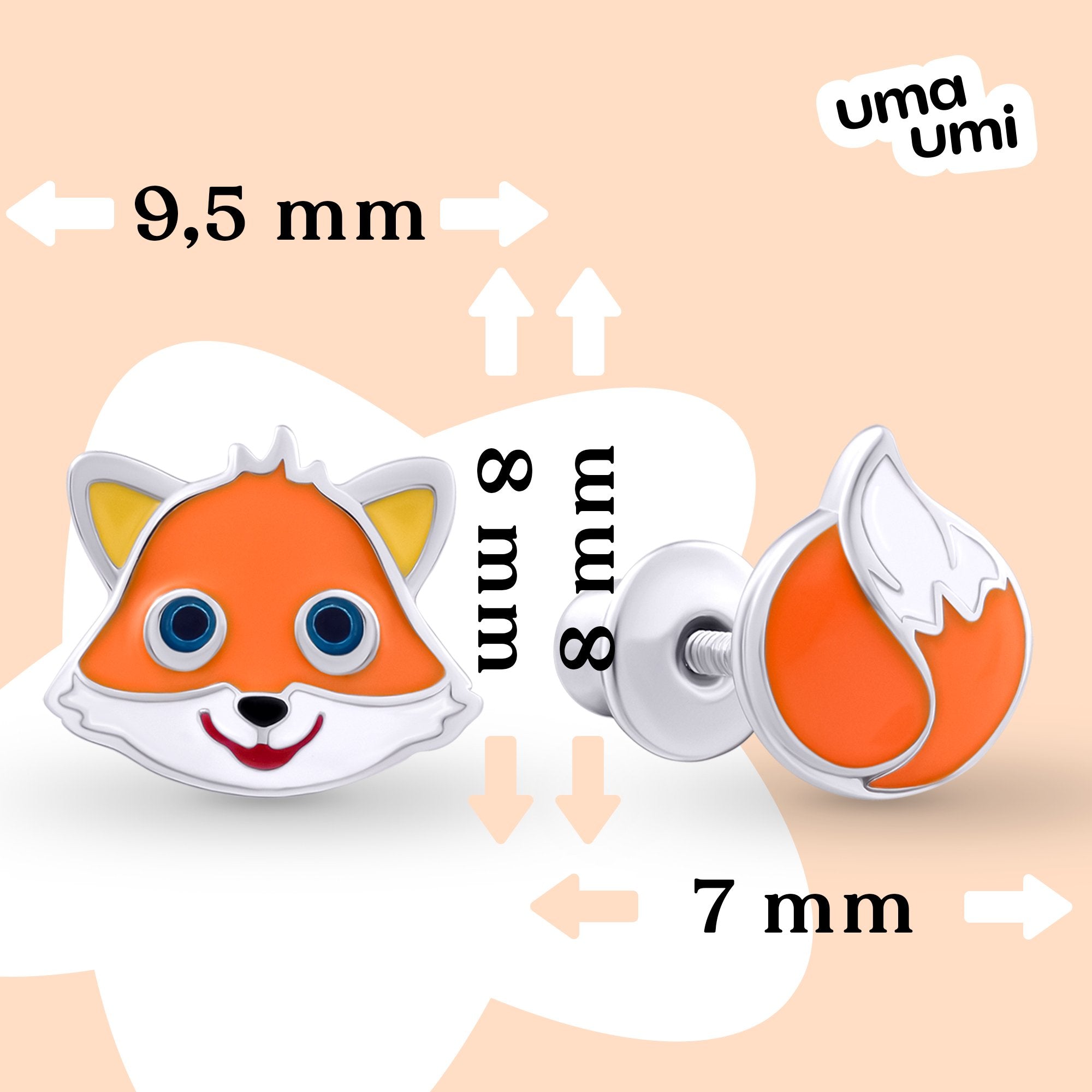 Earrings Fox with Tail - UmaUmi