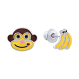 Earrings Monkey with Bananas - UmaUmi