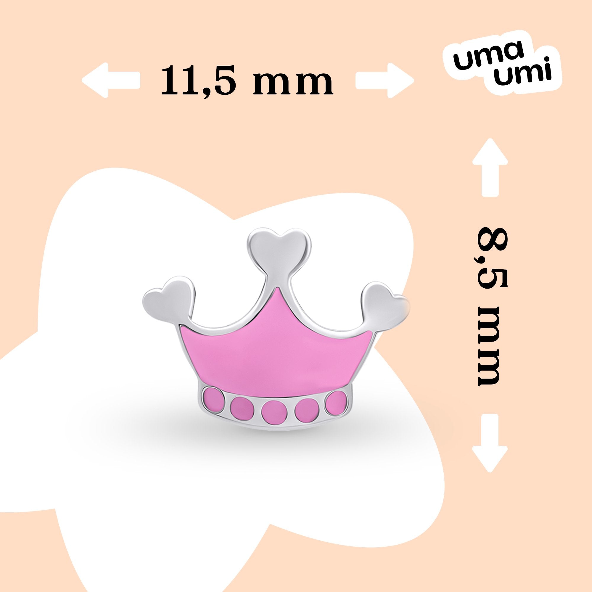 Earrings Pink Crown - UmaUmi