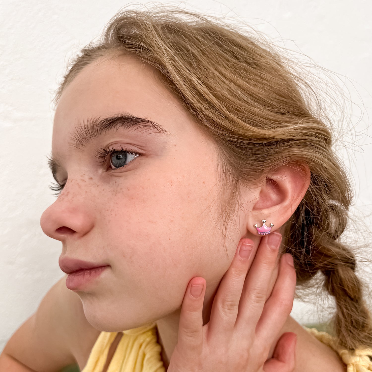 Earrings Pink Crown - UmaUmi