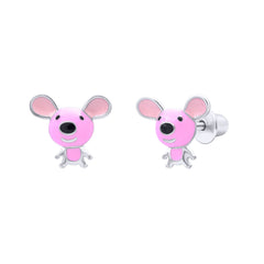 Earrings Pink Mousie - UmaUmi