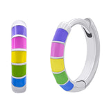 Earrings Rainbow Huggie, d 12 mm - UmaUmi