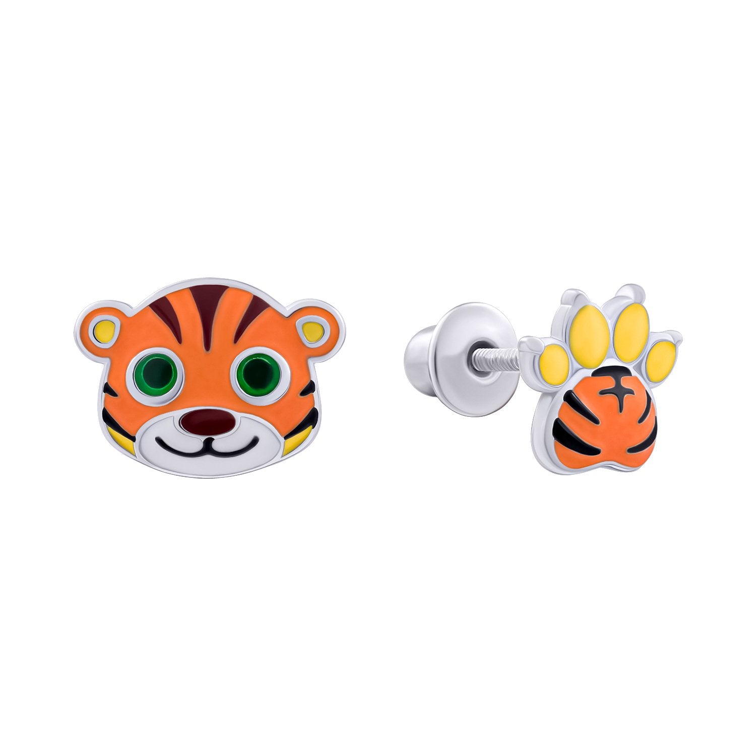 Earrings Tiger with Paw - UmaUmi